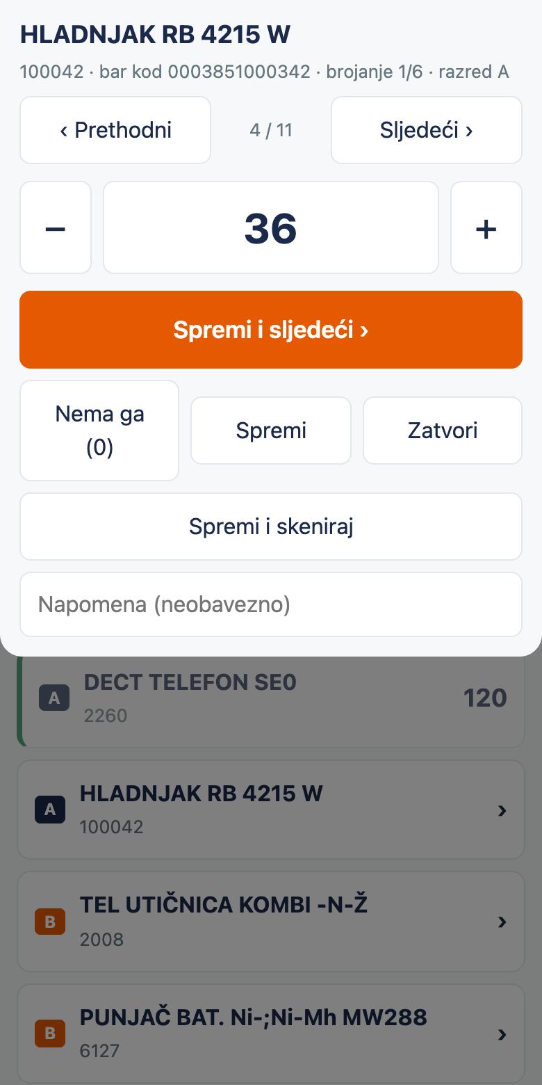 Aplikacija za brojanje na mobitelu